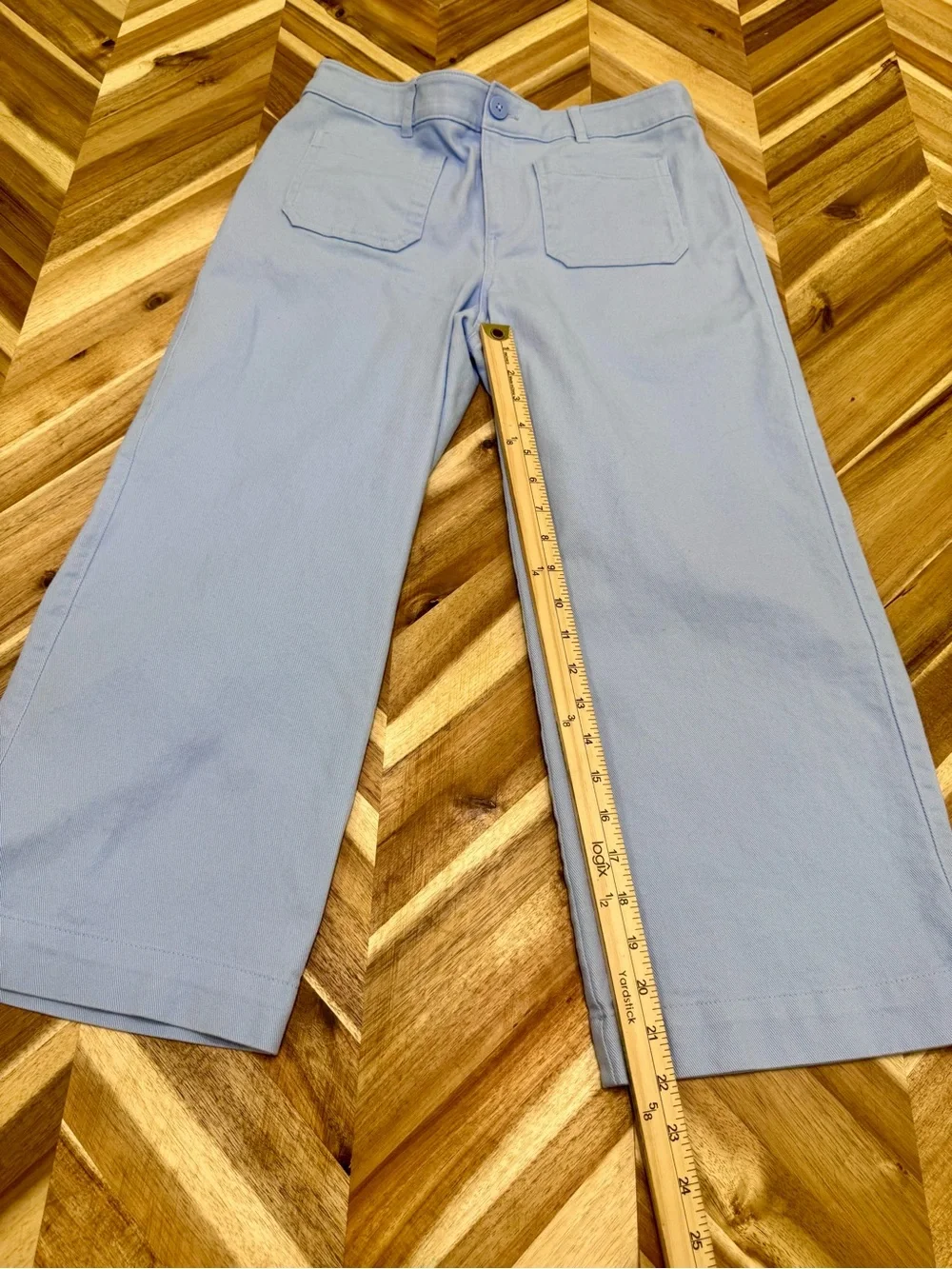 LOFT Palmer Light Blue Wide Leg Pants - Picture 5 of 5